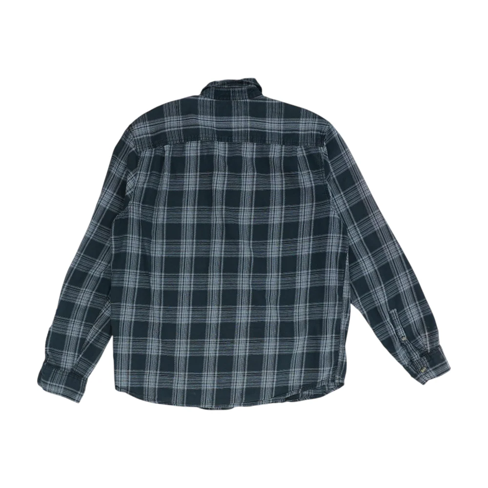 Gray Plaid Flannel Button Down - Image 2