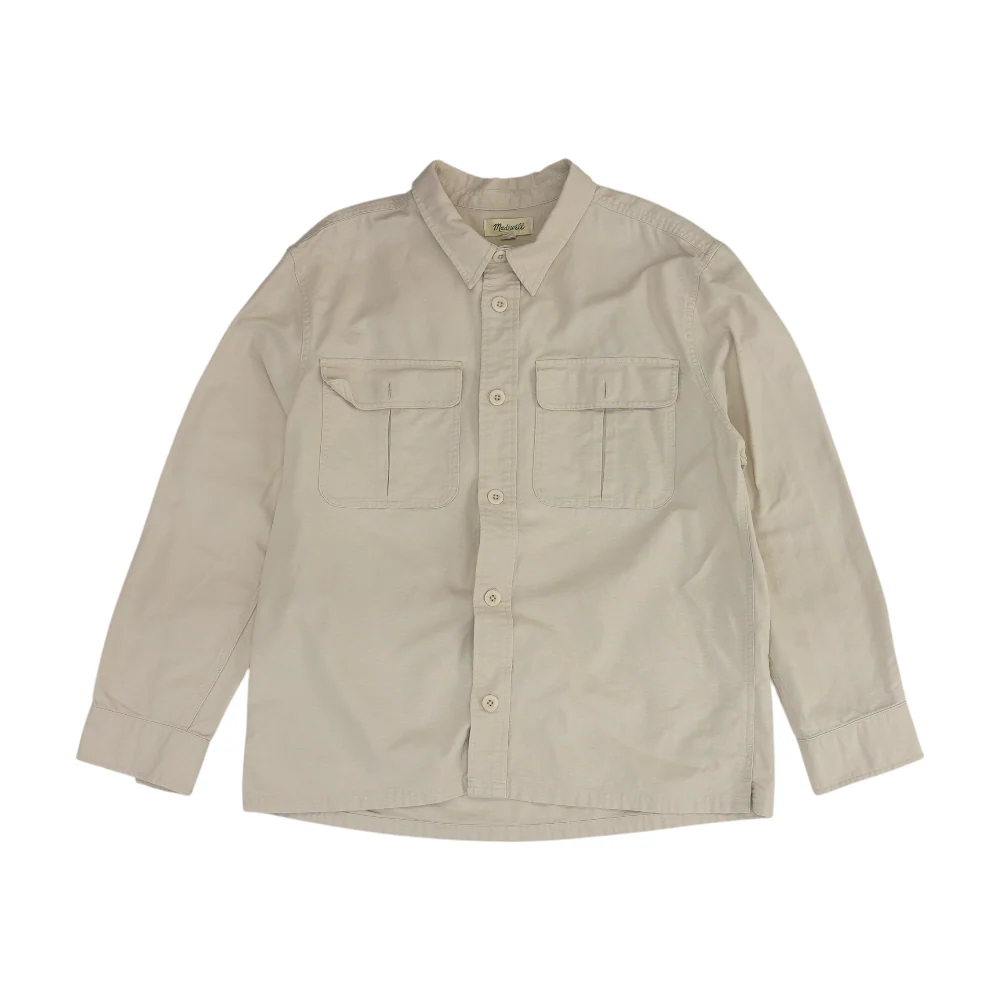 Tan Solid Flannel Button Down