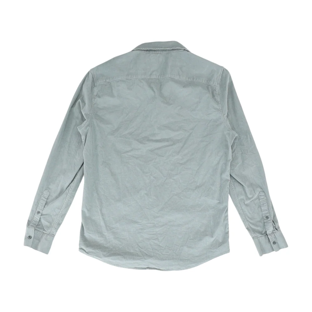 Gray Solid Flannel Button Down - Image 2