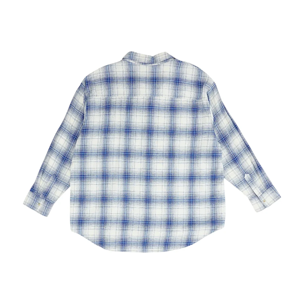 Blue Plaid Flannel Button Down - Image 2