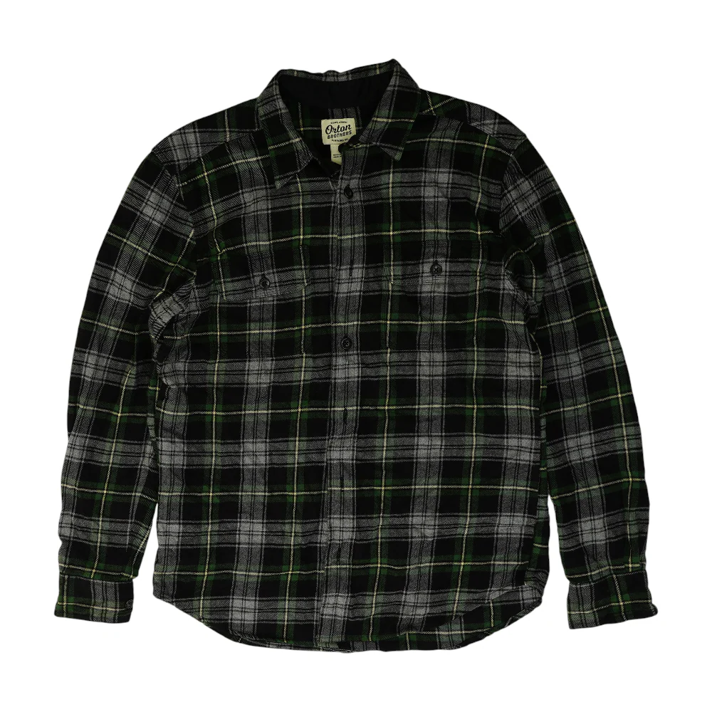 Green Plaid Flannel Button Down