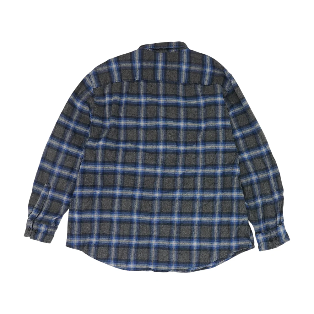 Gray Check Flannel Button Down - Image 2