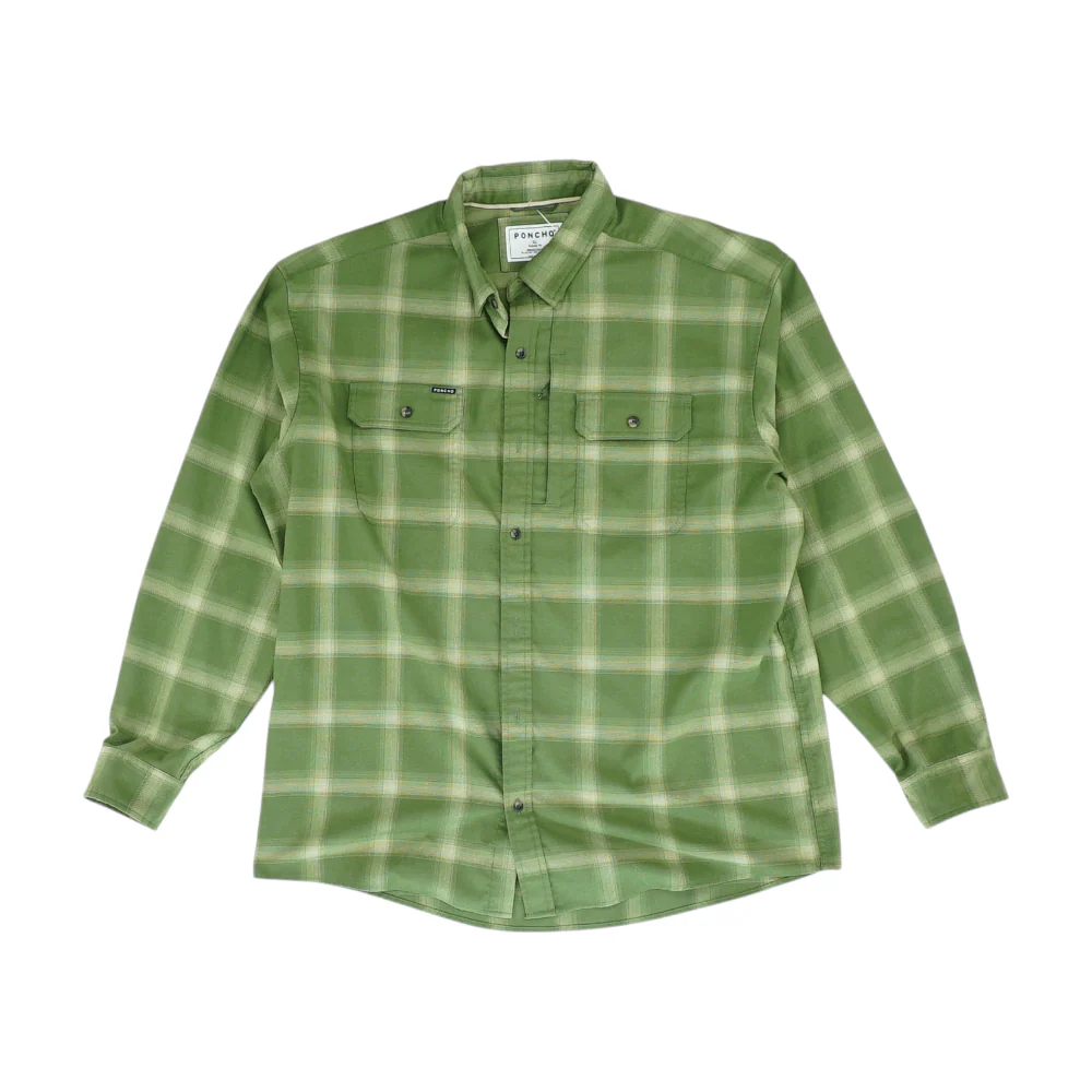 Green Plaid Flannel Button Down