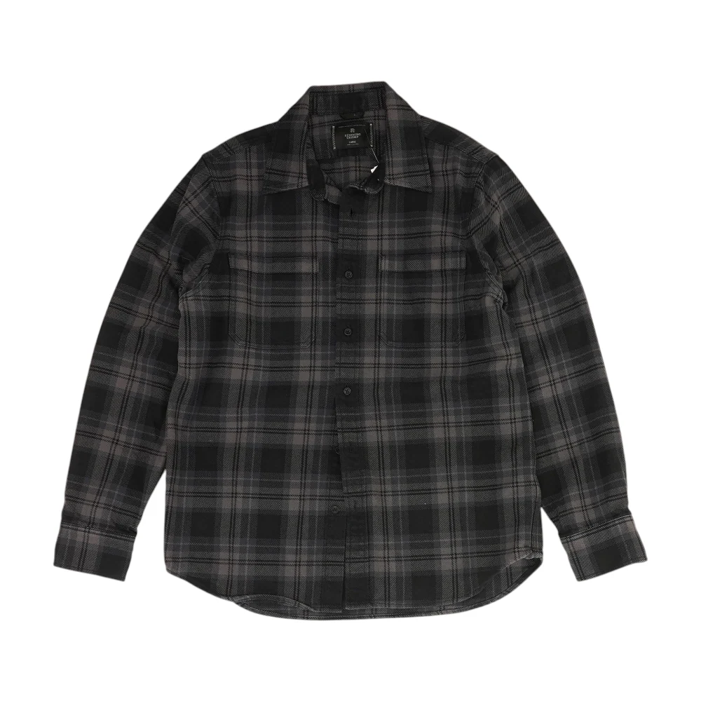 Charcoal Plaid Flannel Button Down