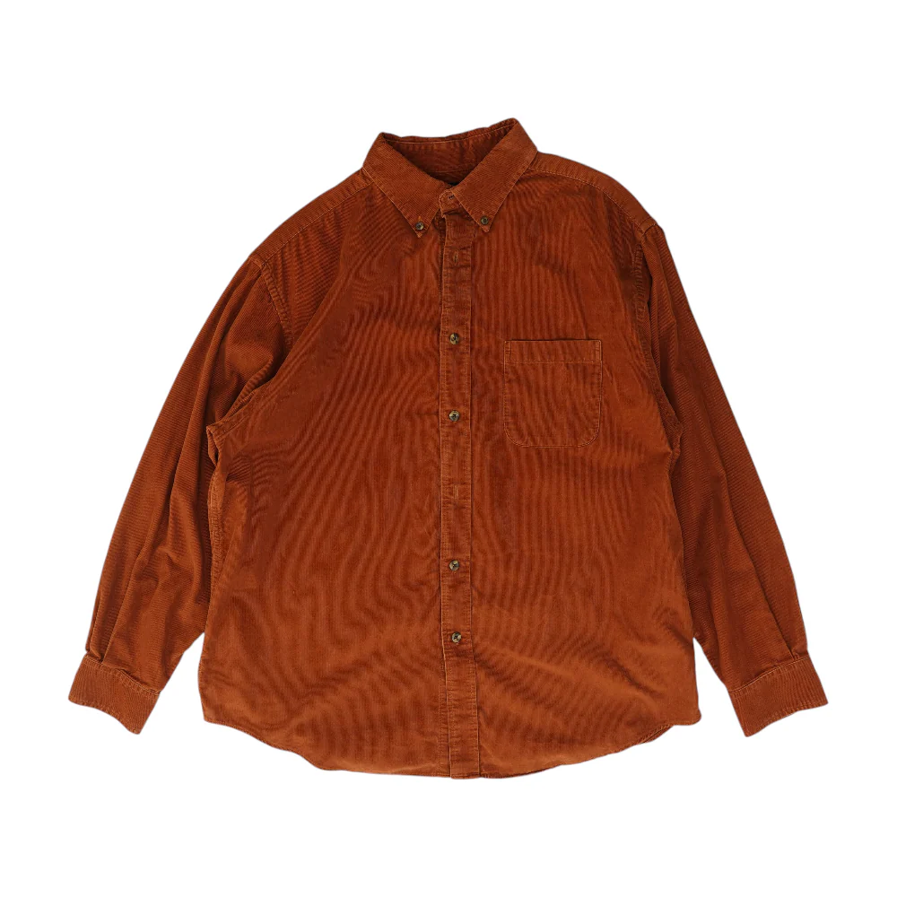 Rust Solid Flannel Button Down