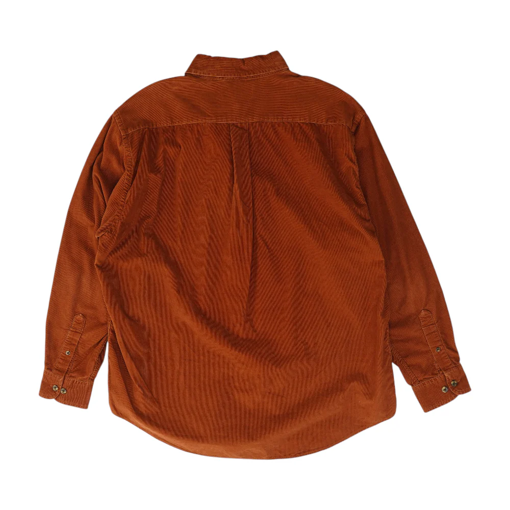 Rust Solid Flannel Button Down - Image 2