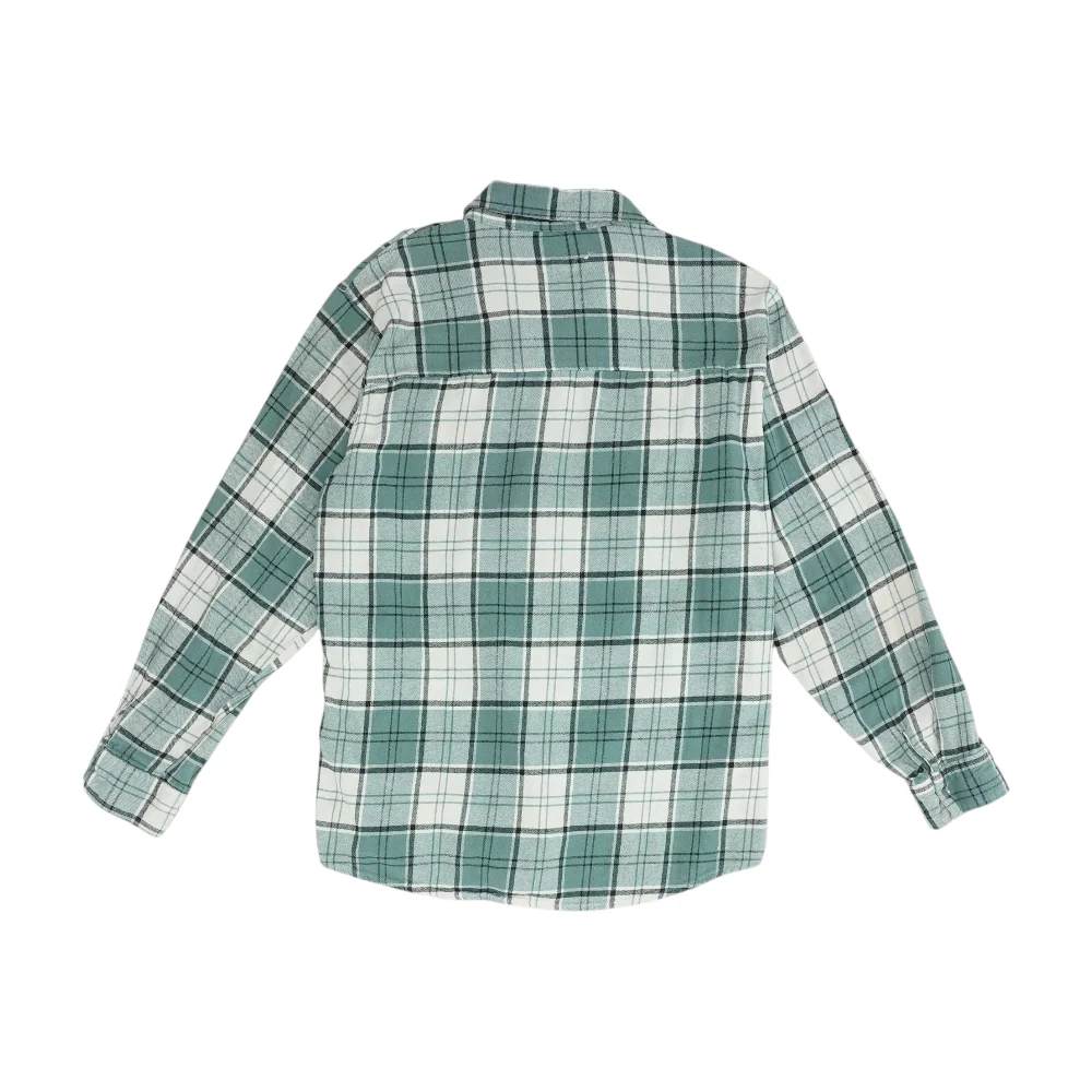 Green Plaid Flannel Button Down - Image 2