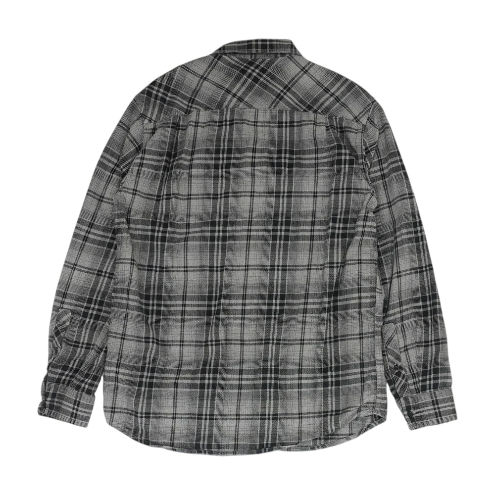 Gray Plaid Flannel Button Down - Image 2