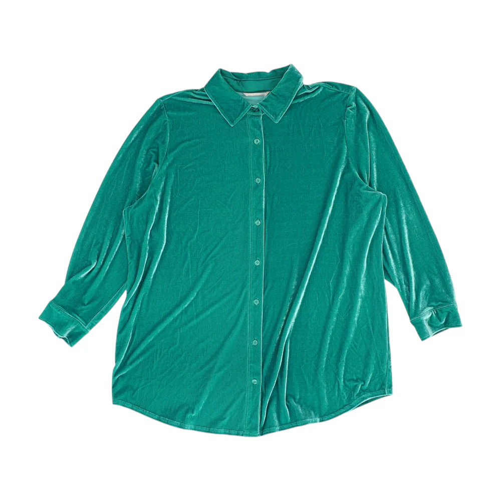 Green Plus Button Down