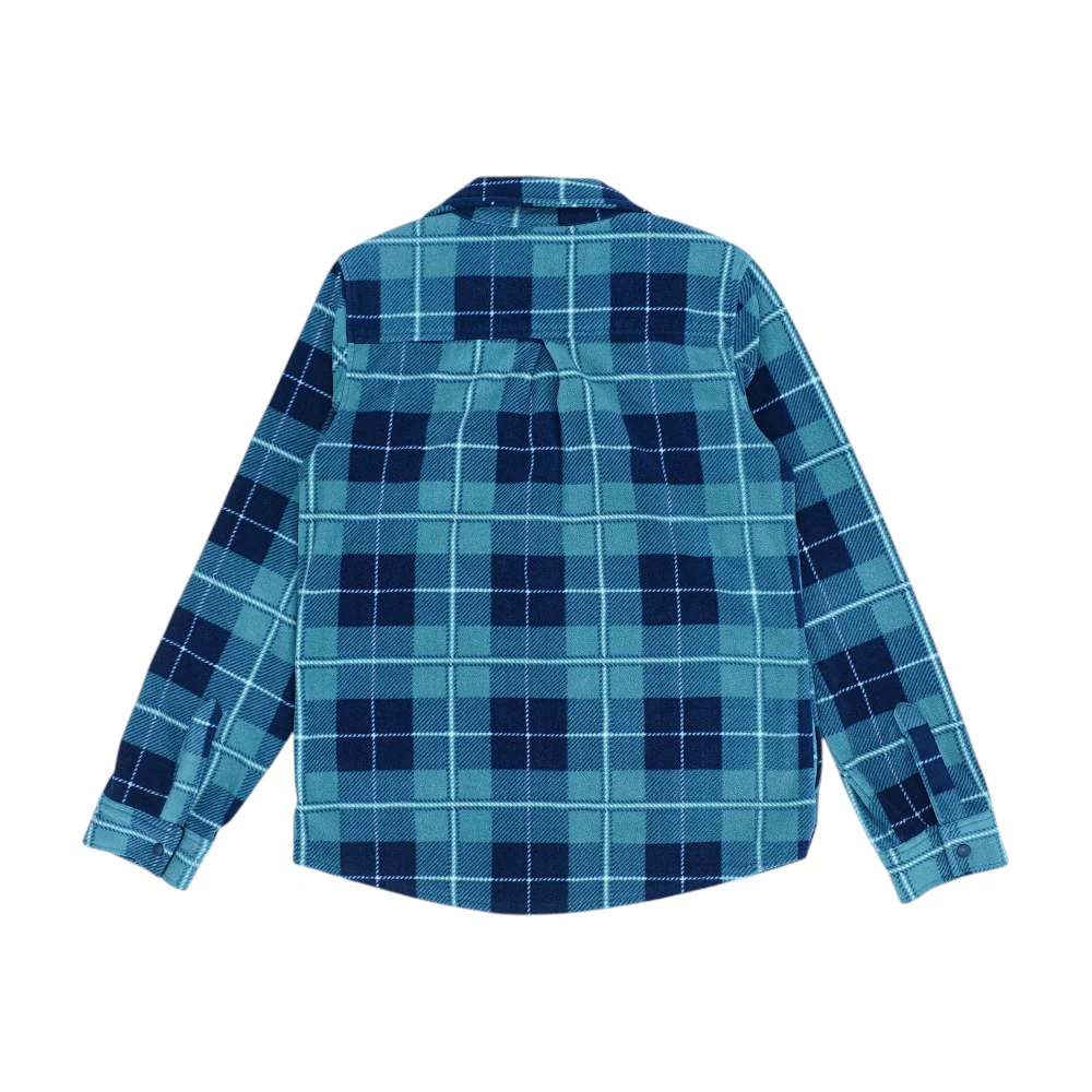 Blue Plaid Flannel Button Down - Image 2
