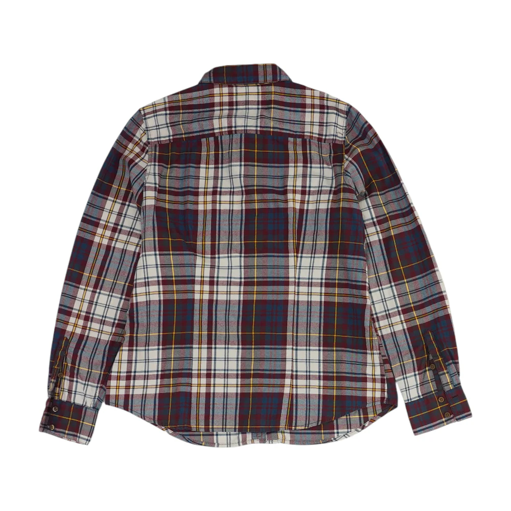 Navy Plaid Flannel Button Down - Image 2