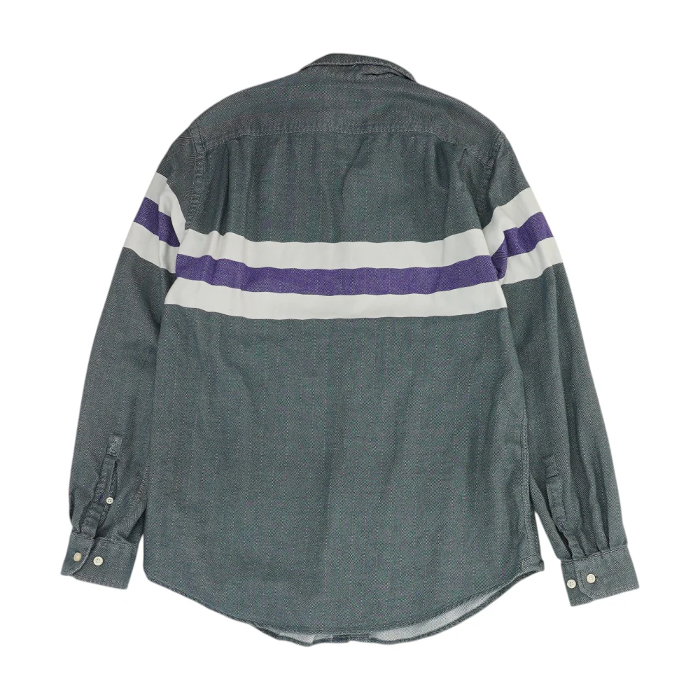 Gray Color Block Flannel Button Down - Image 2