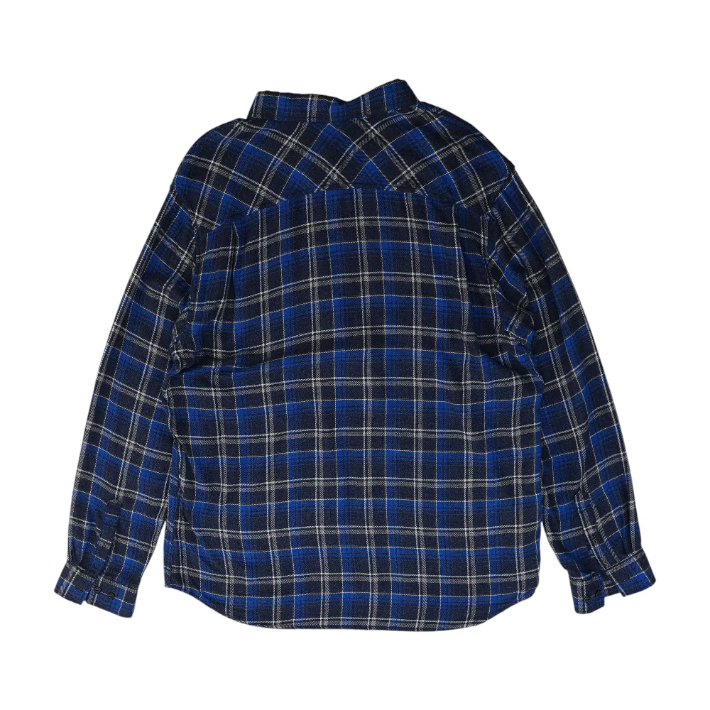 Blue Plaid Flannel Button Down - Image 2