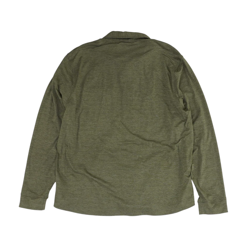 Green Solid Flannel Button Down - Image 2