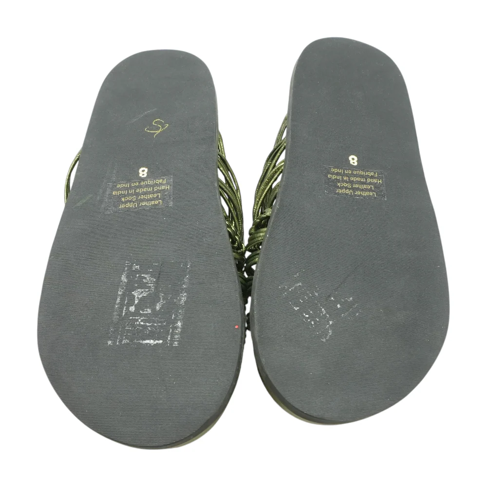Green Flat Sandals - Image 3