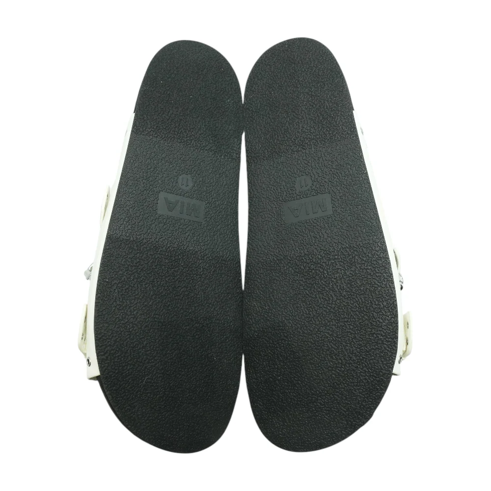 White Flat Sandals - Image 3