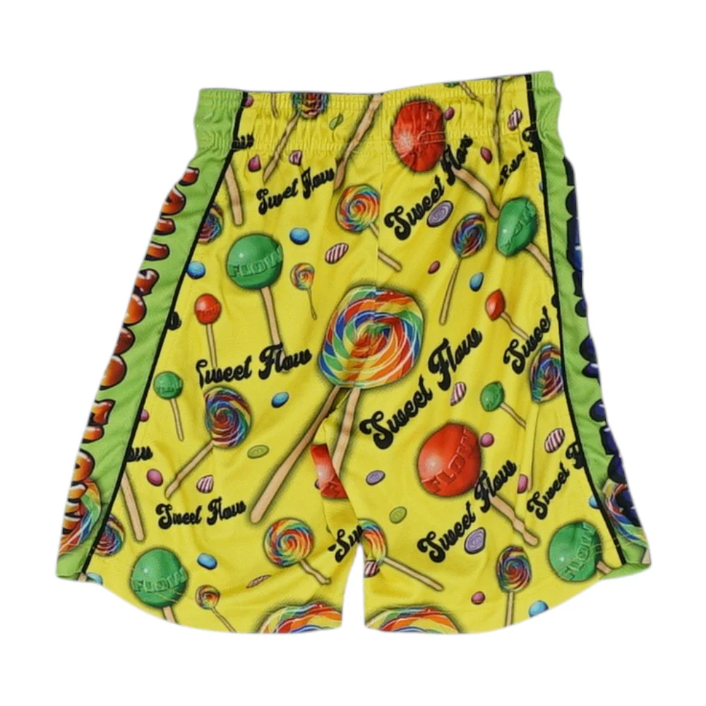 Yellow Graphic Active Shorts - Image 2