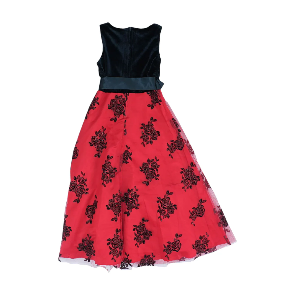 Black Floral Formal Dress - Image 2