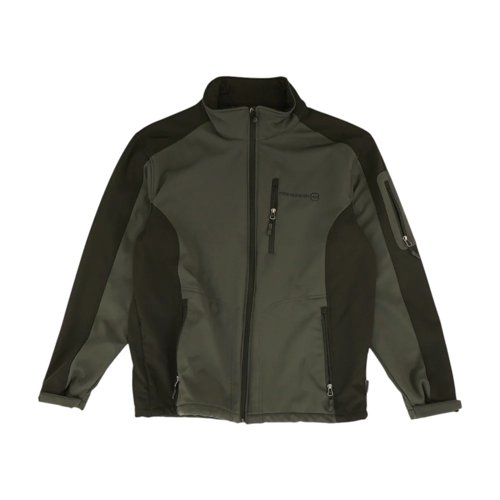 Gray Color Block Jacket