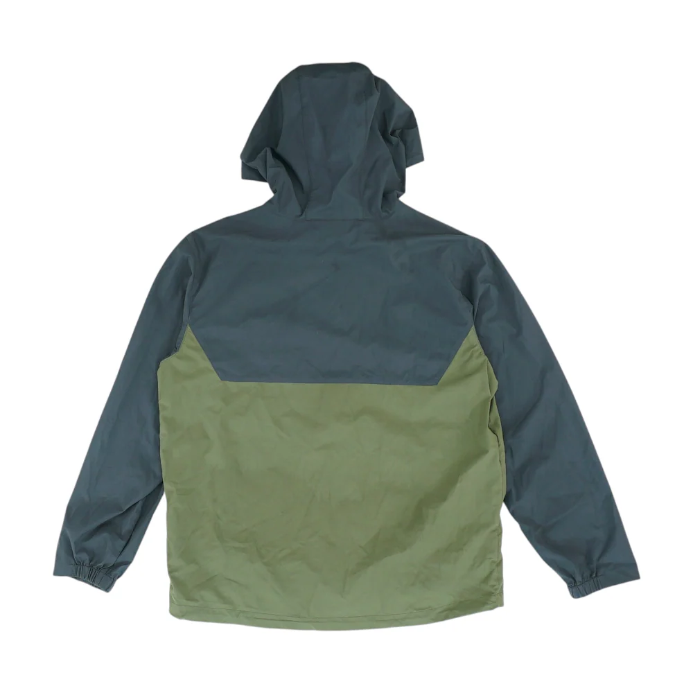 Green Color Block Rain Jacket - Image 2
