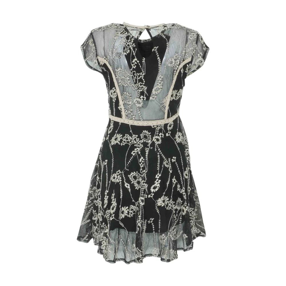 Black Floral Mini Dress - Image 2