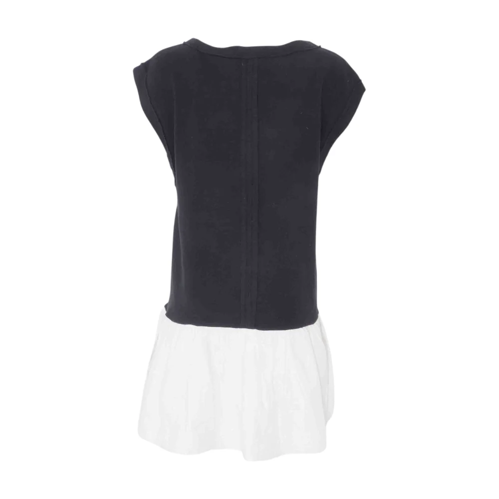 Black Color Block Mini Dress - Image 2