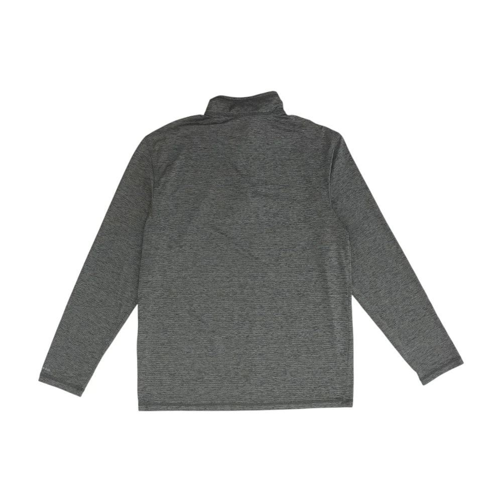 Gray Solid 1/4 Zip Pullover - Image 2