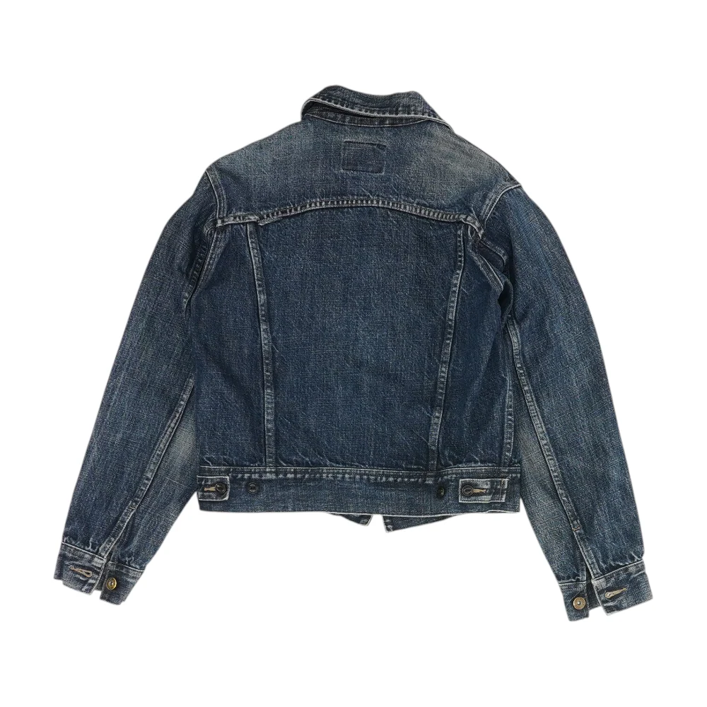 Navy Solid Denim Jacket - Image 2