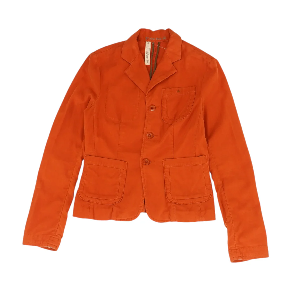 Orange Solid Blazer