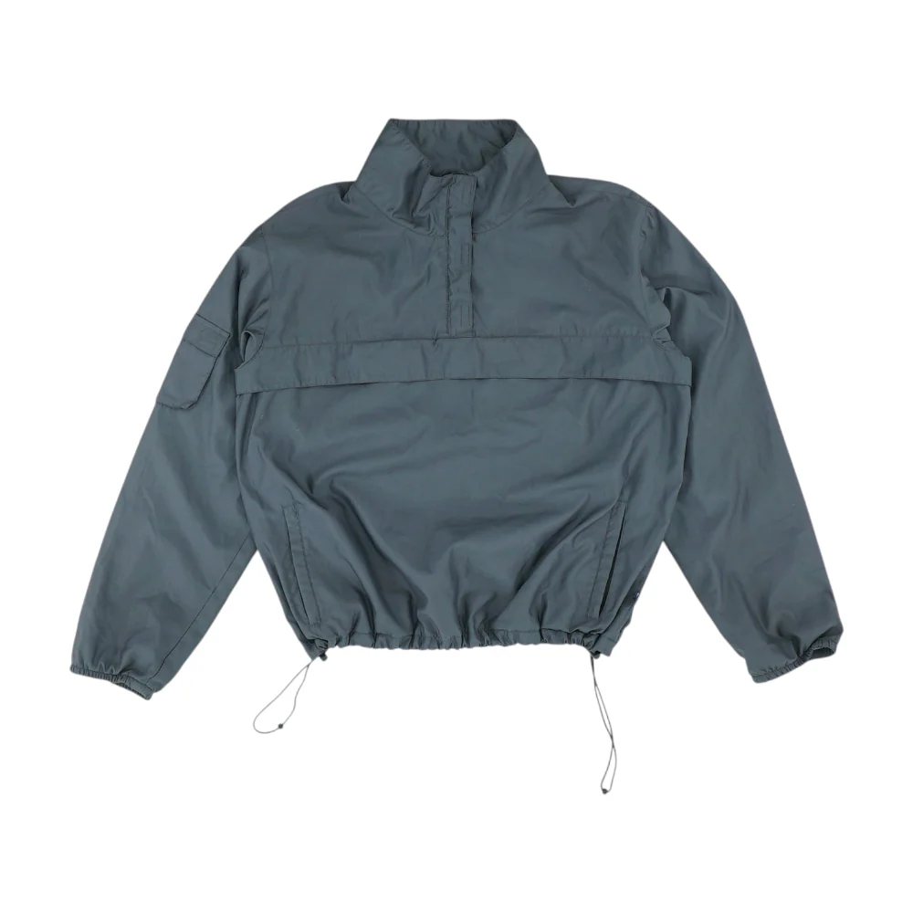 Gray Solid 1/4 Zip Pullover