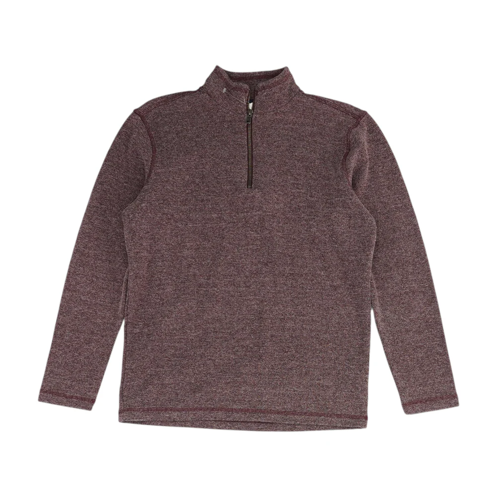 Maroon Solid 1/4 Zip Pullover