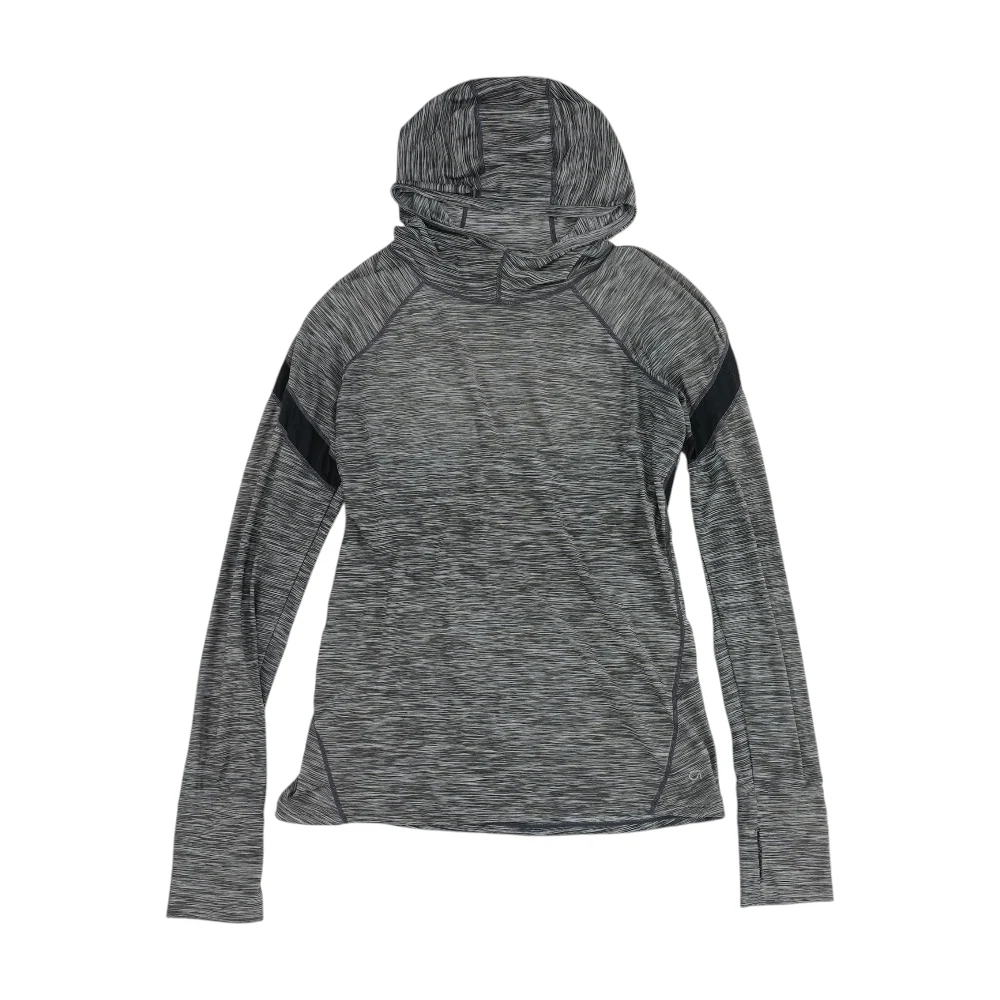 Gray Striped Hoodie Pullover