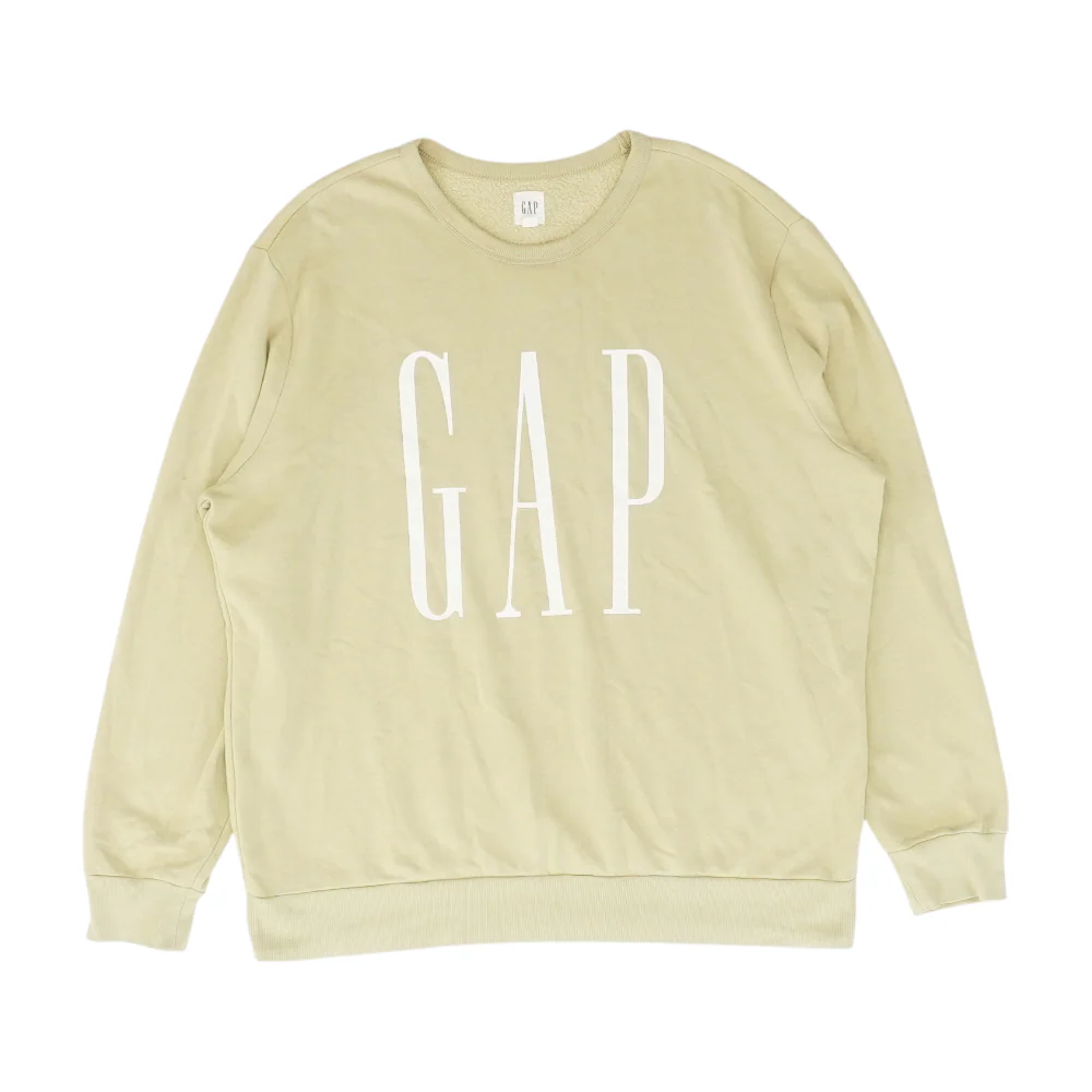 Khaki Solid Sweatshirt Pullover