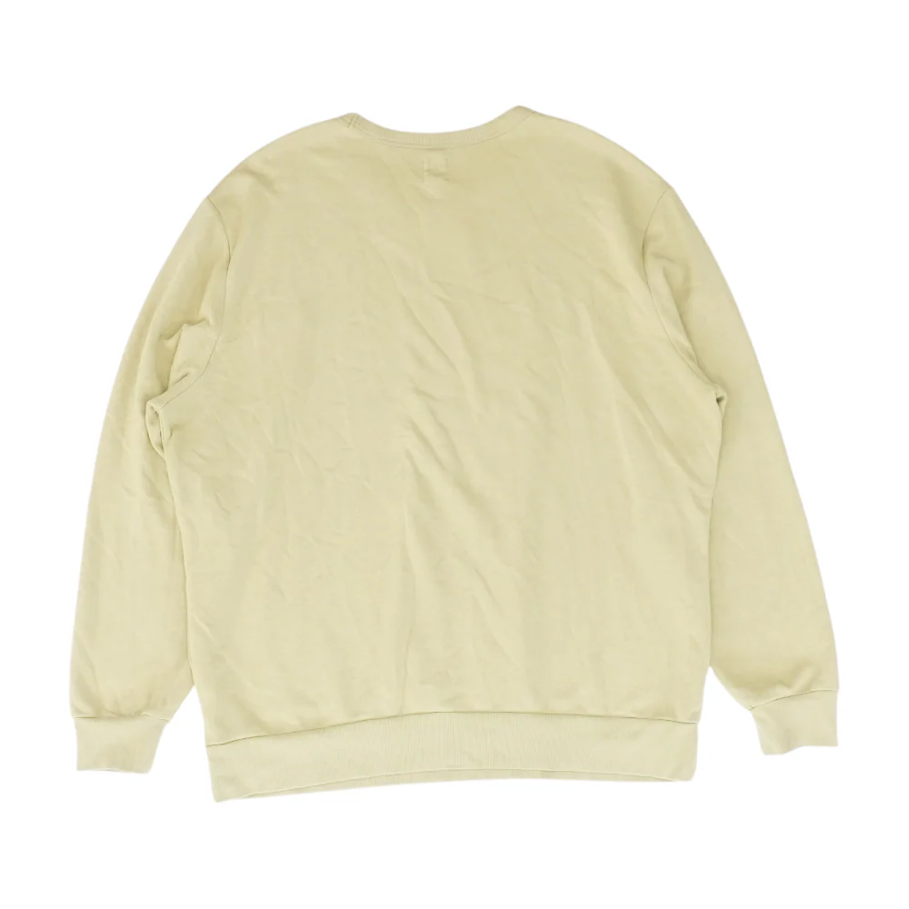 Khaki Solid Sweatshirt Pullover - Image 2