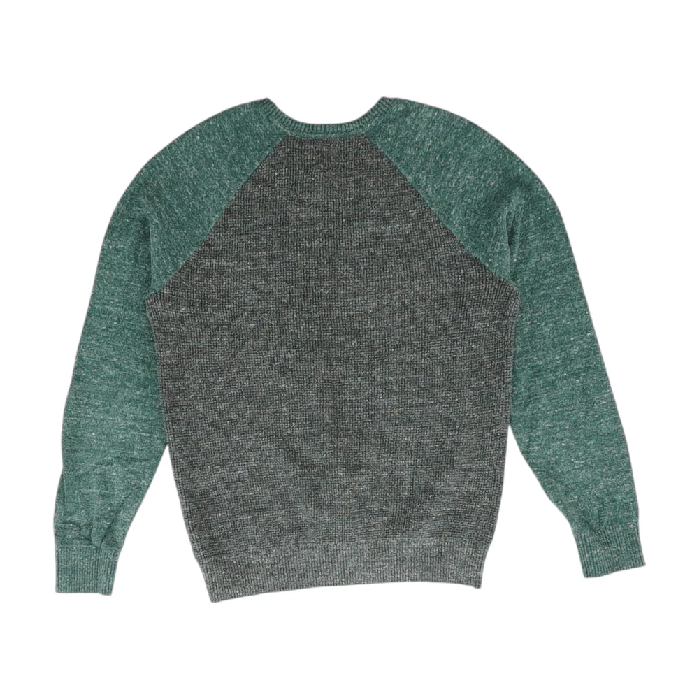 Gray Color Block Pullover Sweater - Image 2
