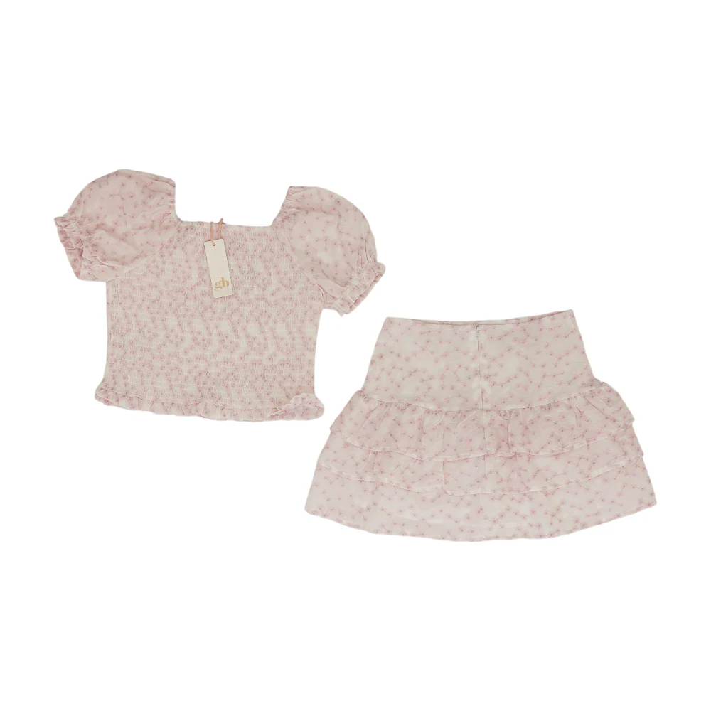Pink Floral Short Sleeve Set - Image 2