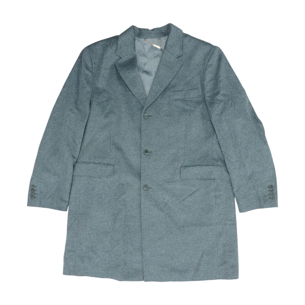 Gray Classic Single Breasted Cashmere Coat