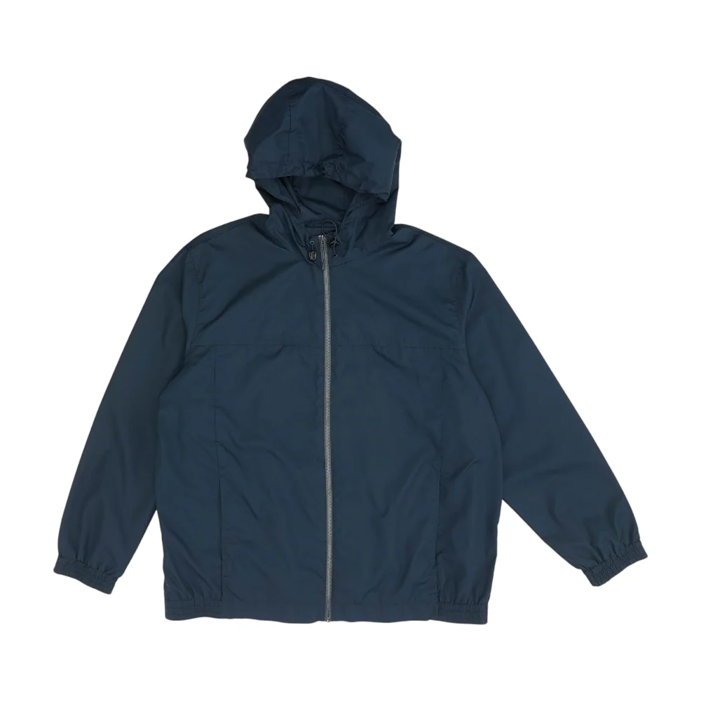 Navy Solid Rain Jacket