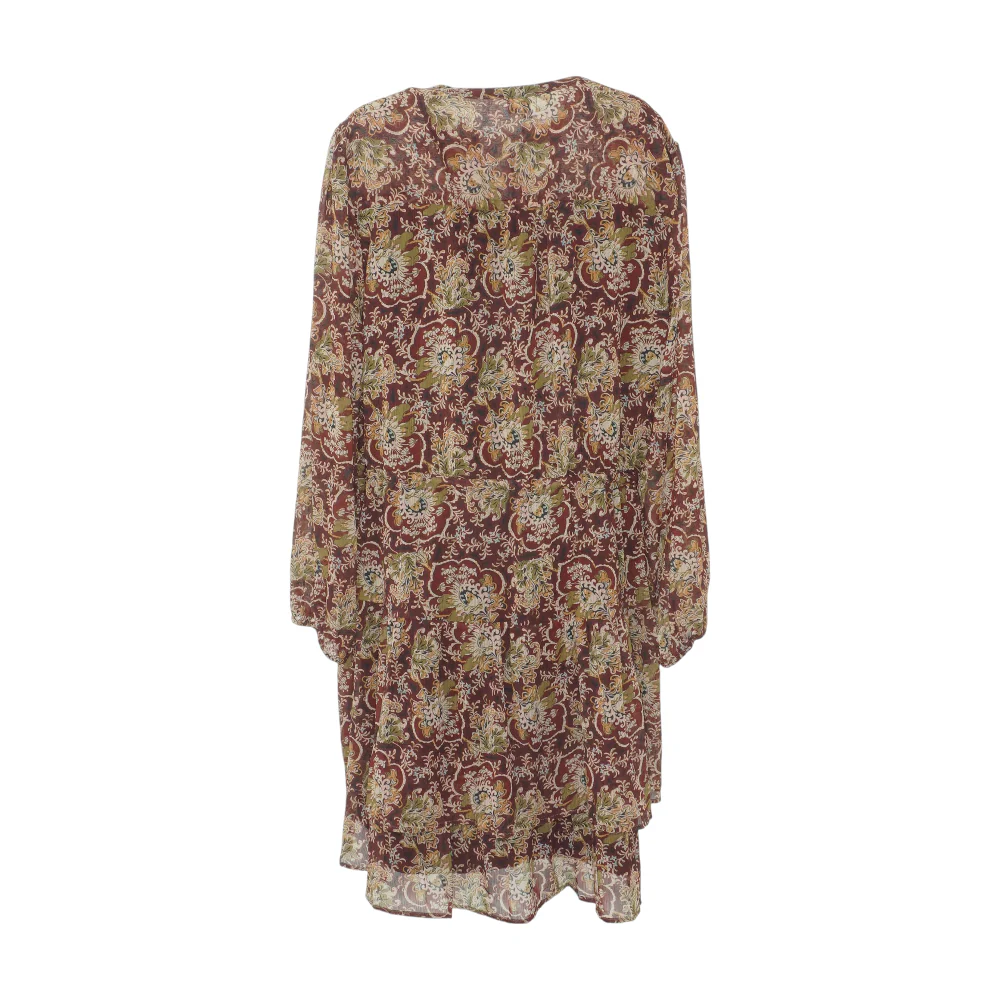 Maroon Plus Floral Mini Dress - Image 2