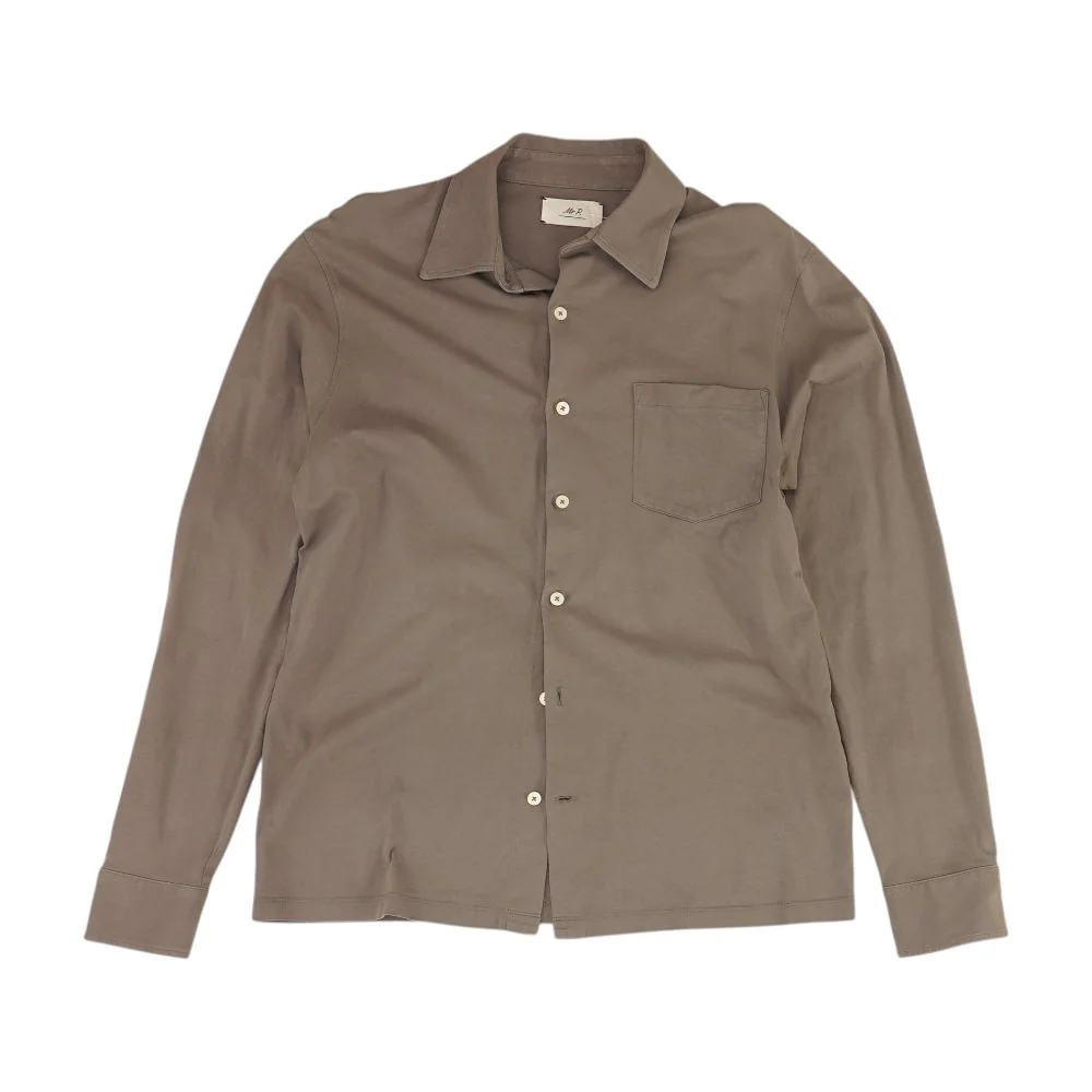 Gray Solid Long Sleeve Button Down