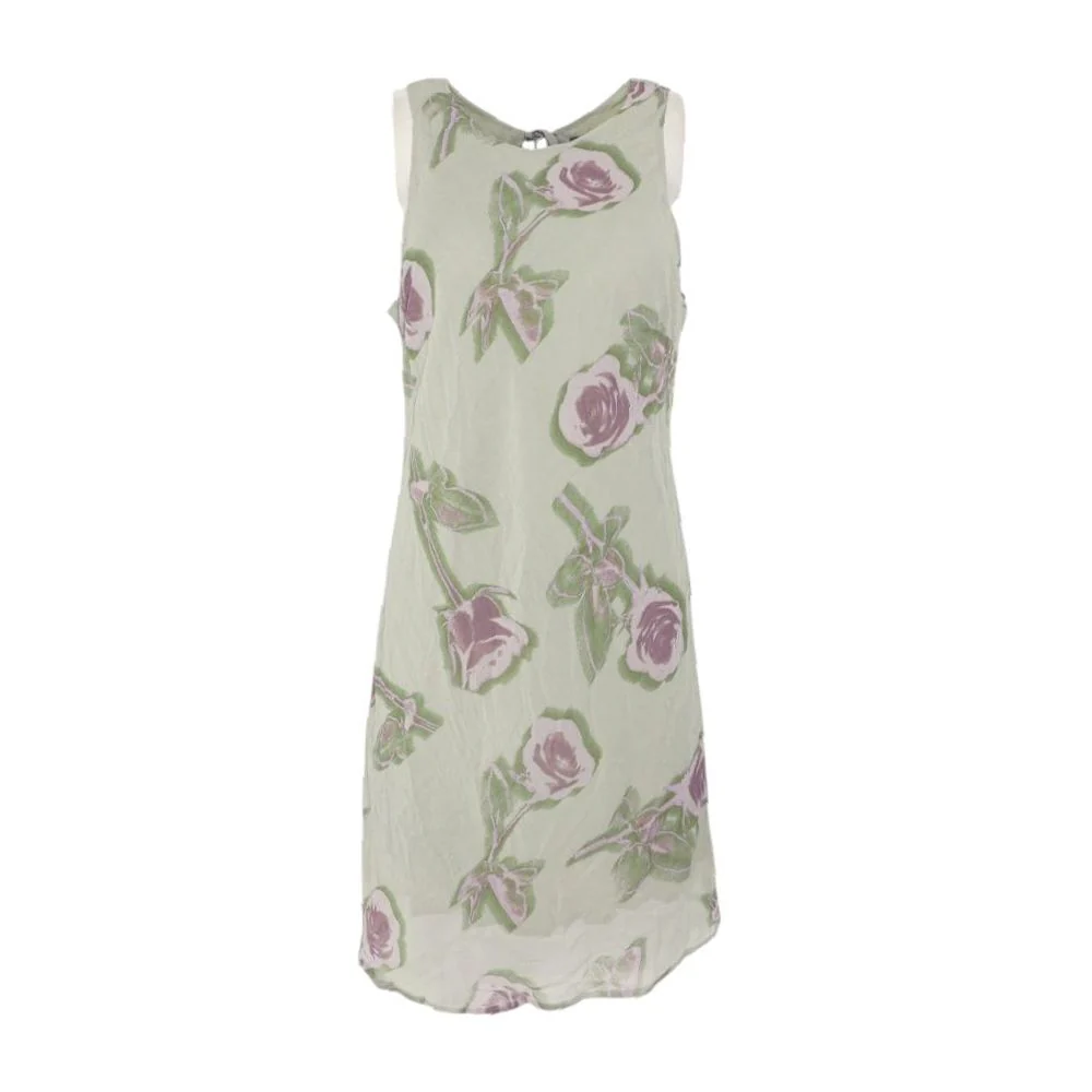 Green Floral Mini Dress
