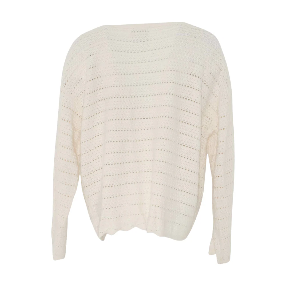 Cream Plus Cardigan Sweater - Image 2