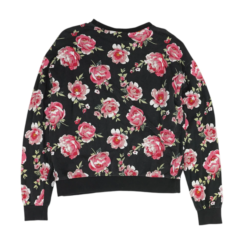 Pink Floral Sweatshirt Pullover - Image 2