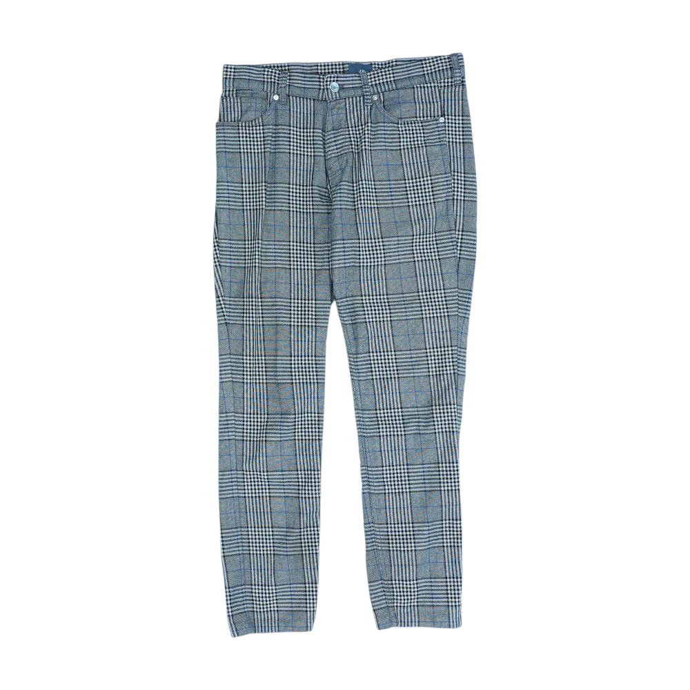Black Houndstooth Regular Pants