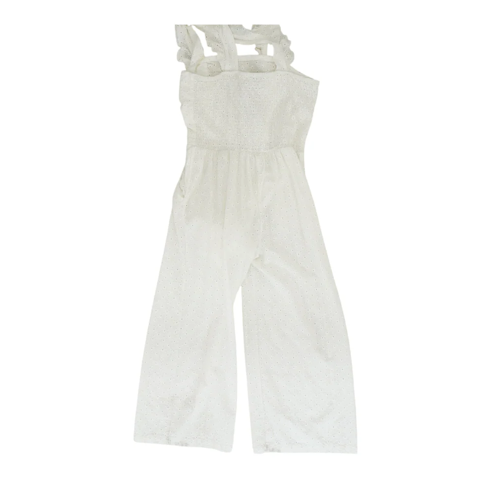 White Polka Dot Sleeveless One-Piece - Image 2