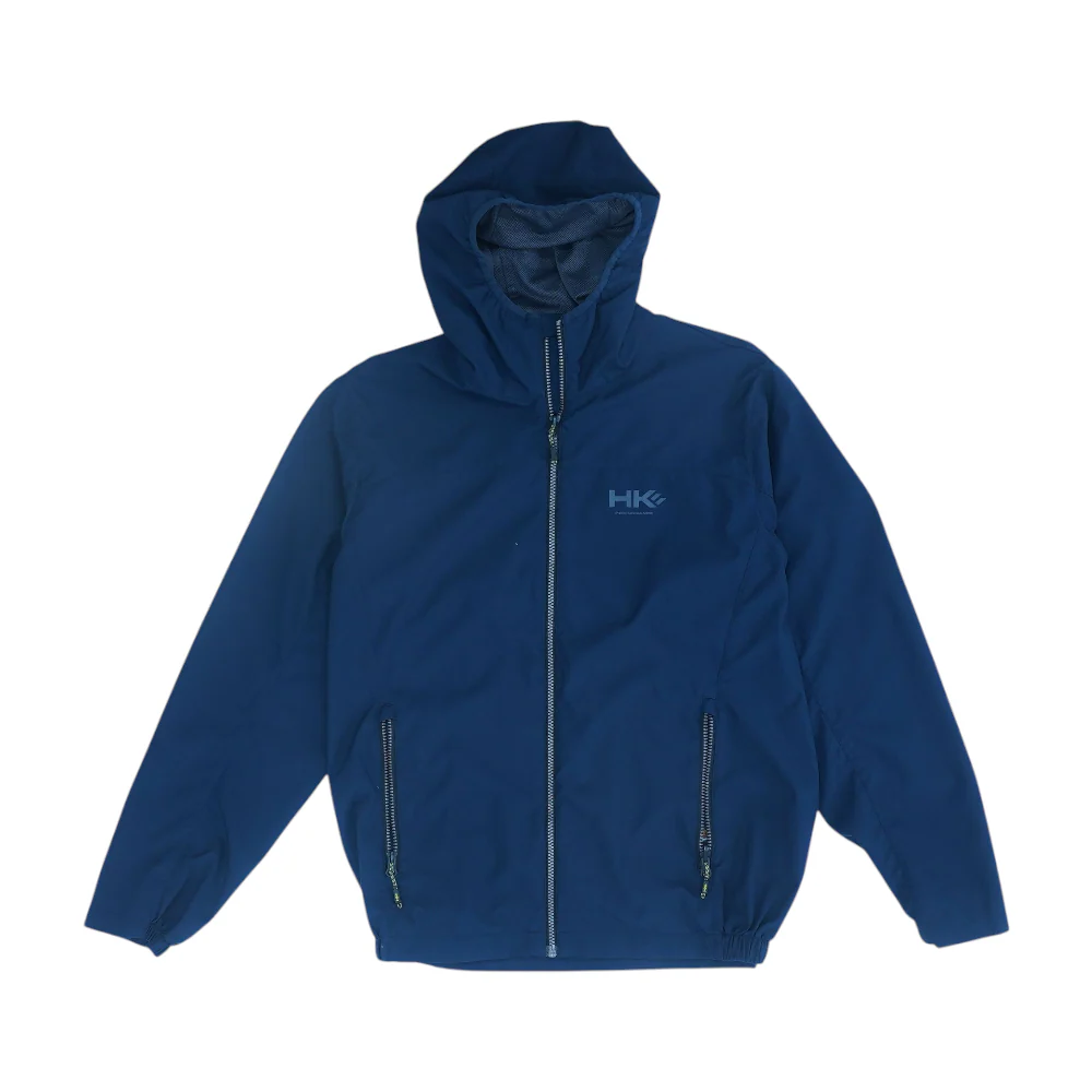 Navy Solid Rain Jacket
