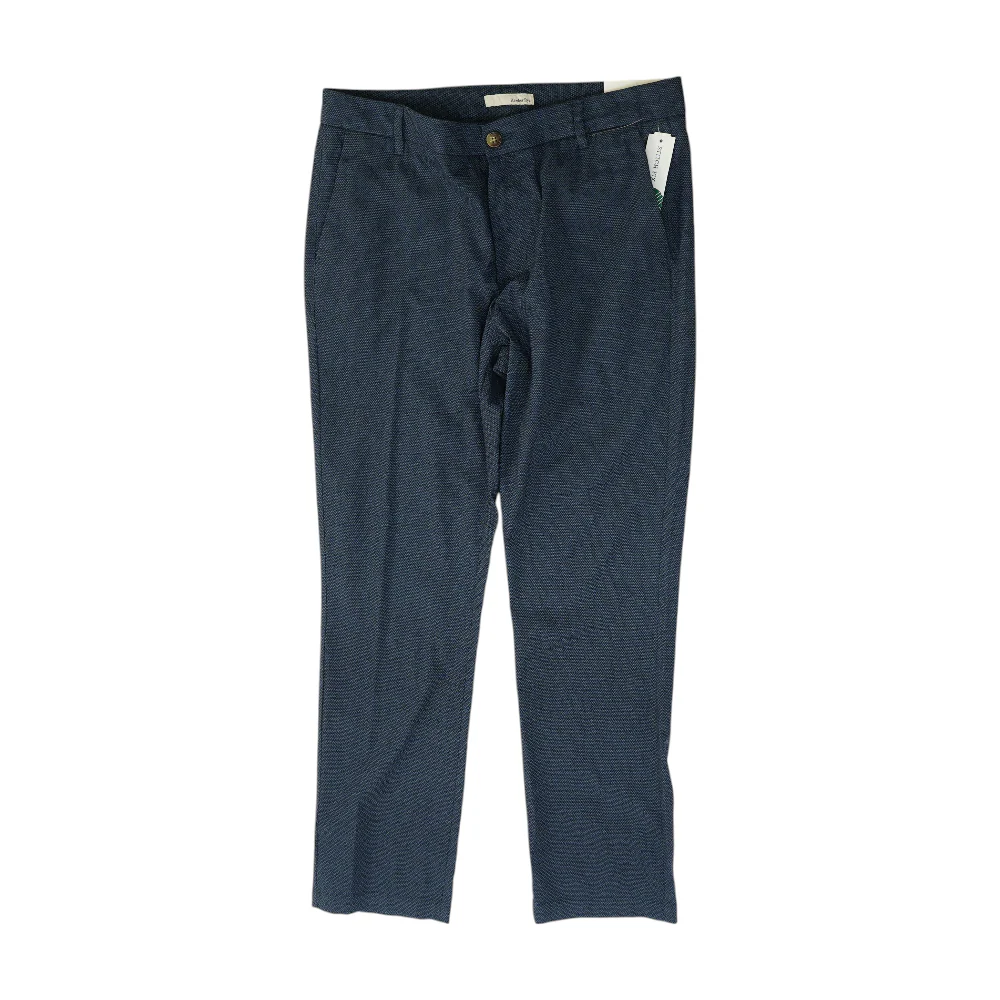 Blue Abstract Straight Pants