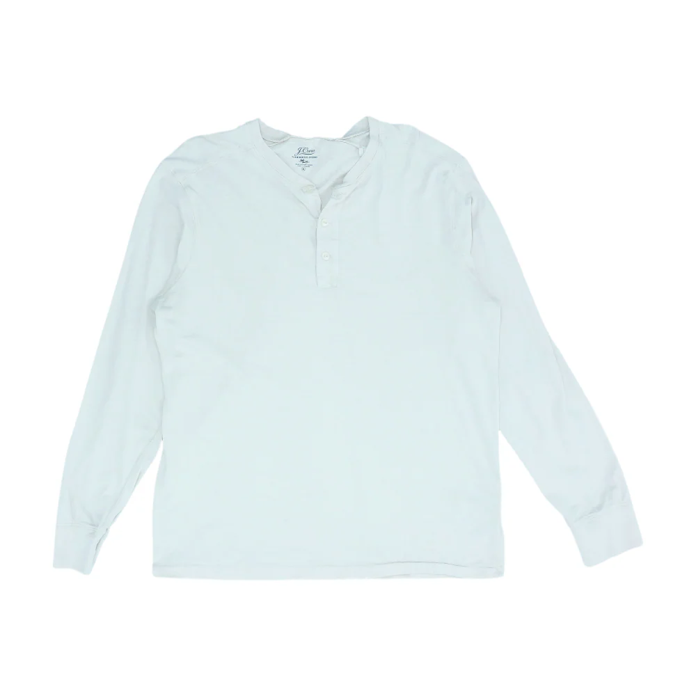 Beige Solid Henley T-Shirt