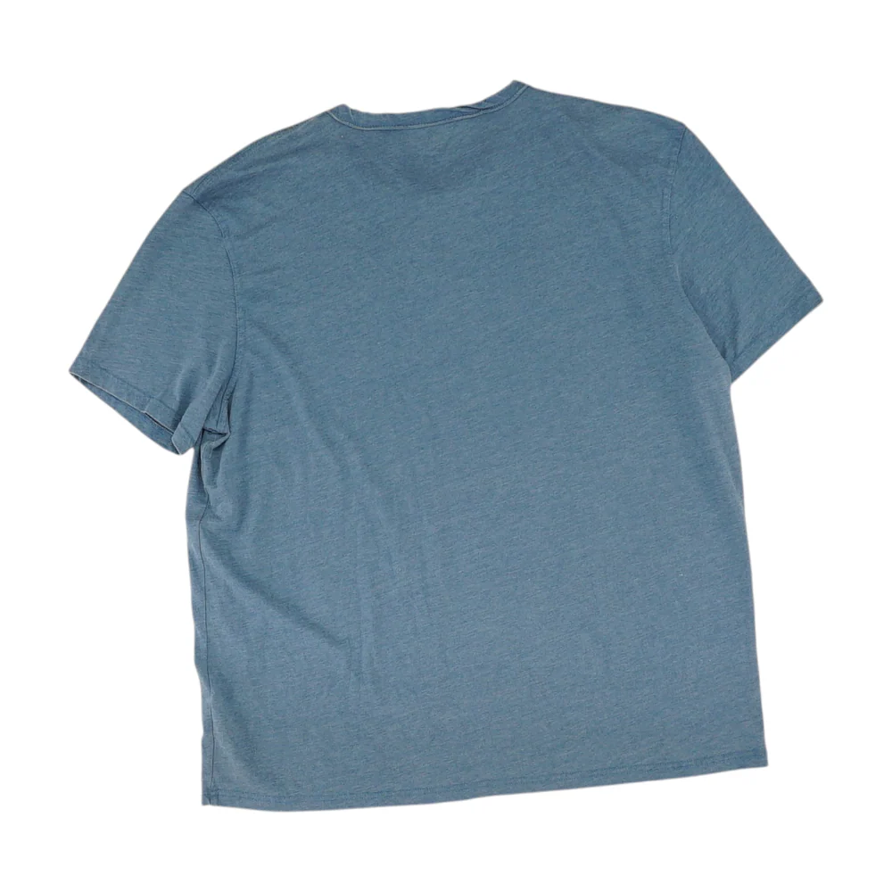 Blue Solid Henley T-Shirt - Image 2