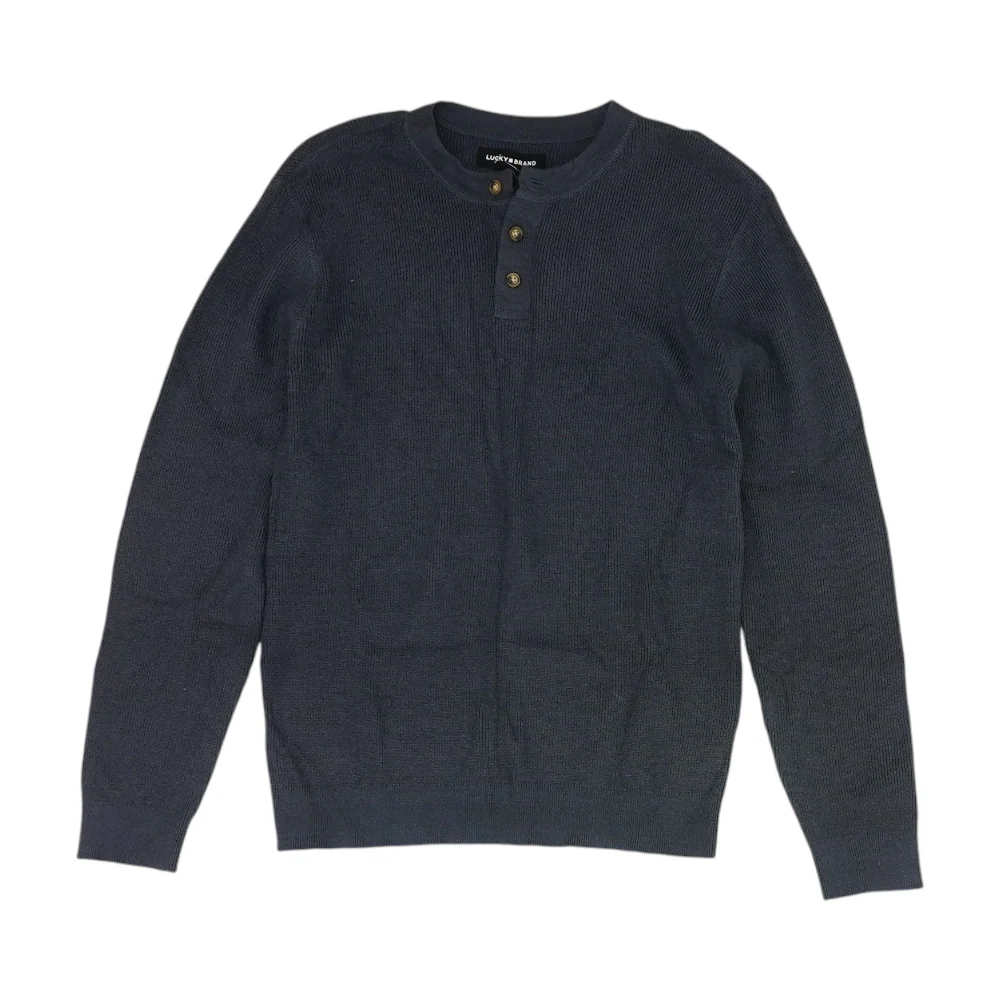 Blue Solid Henley T-Shirt